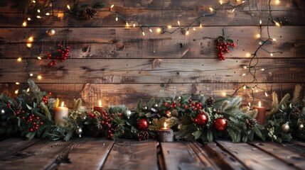 Rustic holiday backdrop