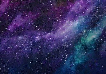 Impressionist Galaxy Nebulae Painting