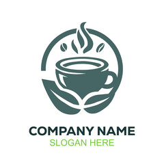 a logo for company name on a white backgroun