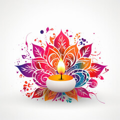 stylish diwali oil lamp element
