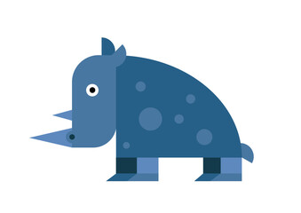 Vector design of a rhinoceros.