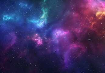 Fototapeta premium Vibrant Galaxy Background with Nebulae and Stars