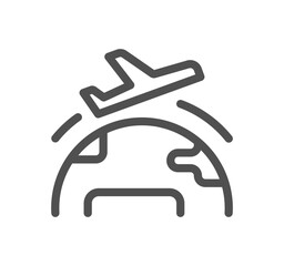 Global business related icon outline and linear vector.	
