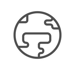 Globe related icon outline and linear vector.	
