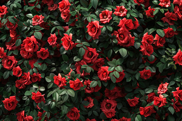 Fototapeta premium A bush with blooming roses