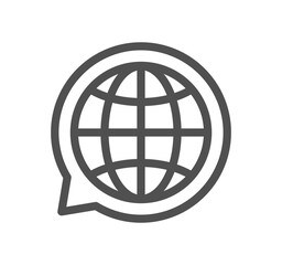 Fototapeta premium Globe related icon outline and linear vector. 