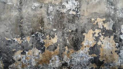 Obraz premium The aged grimy gray wall surface