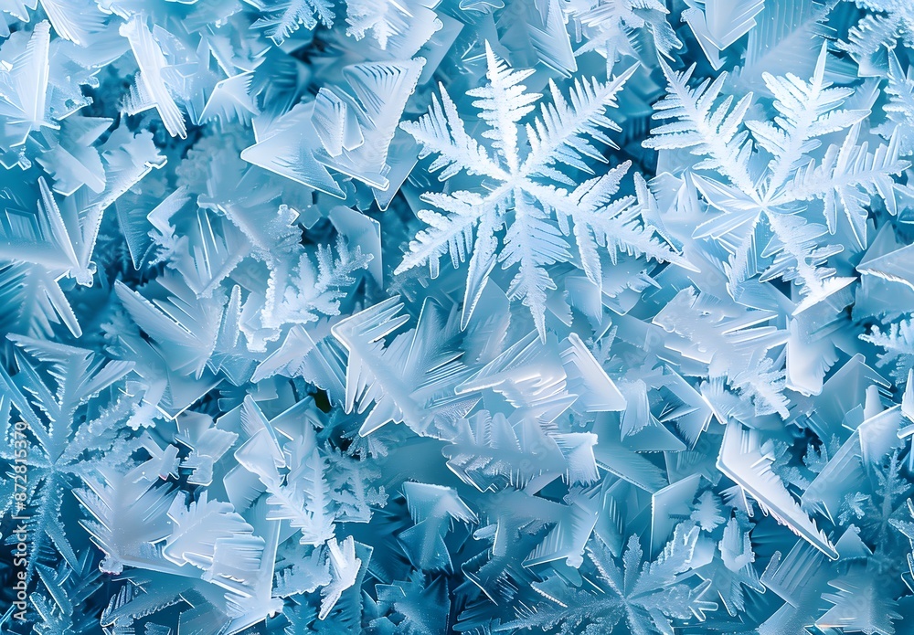 Sticker Abstract Ice Crystal Background - Winter Texture