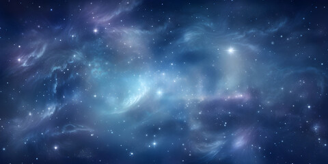 Fototapeta premium Abstract blue starfield with cosmic energy, deep space mystery and cosmetic stardust
