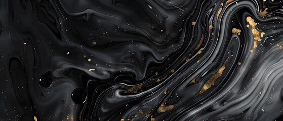 Fototapeta premium Abstract Black Marble Texture with Gold