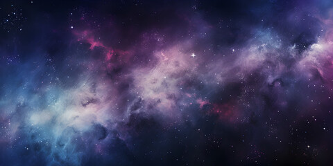 Abstract mystic purple starfield with cosmic energy, deep space mystery and cosmetic stardust