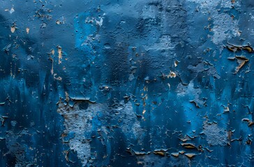 Abstract Blue Grunge Texture - Peeling Paint