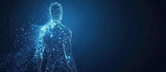 Abstract Human Silhouette in Digital Space