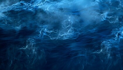 Abstract Blue Water Texture with Smoke and Fog