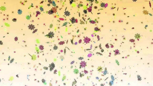crystal snow Christmas colorful particle background
