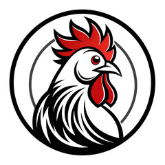 Circular Rooster Logo Iconic Design for Your Brand