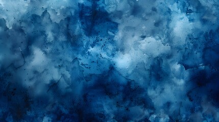 Abstract Blue Watercolor Background With Dark Texture