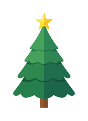 Tannenbaum im Flat Design