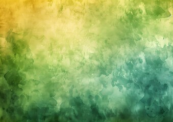 Abstract Green Watercolor Background With Pastel Colors