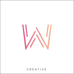 W Creative Latter Logo Design. By Custom Branding Logo. Creative Logo Design. Logo Template. Vector illustration. Modern Design. Monogram Design