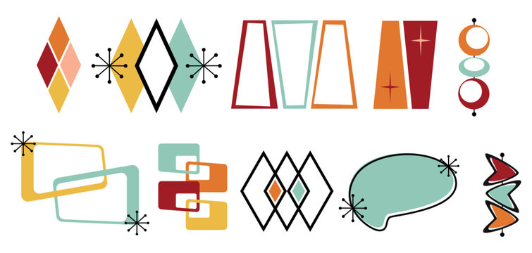 Retro Vintage Mid-Century Set