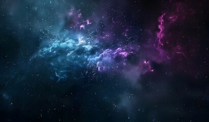 Naklejka premium Cosmic Nebula with Vivid Colors & Cinematic Lighting