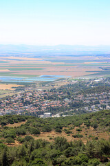Fototapeta premium Northern Israel view from the roof top of The Muhraka Monastery near the Druze village of Daliyat el-Carmel 