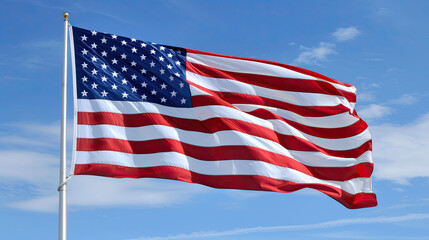 American Flag: Symbol of Patriotism and National Identity, Stars and Stripes Representing the United States of America, Emblem of Independence, Freedom, and Unity