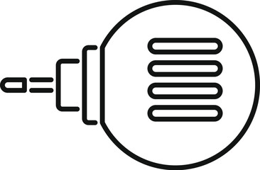 Electronic mini microphone is connecting to the device using jack cable