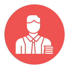 Teacher Male vector icon. Can be used for Business Training iconset.