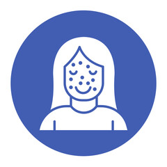 Acne vector icon. Can be used for Skincare iconset.