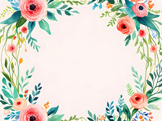 Fototapeta premium Floral Vignette