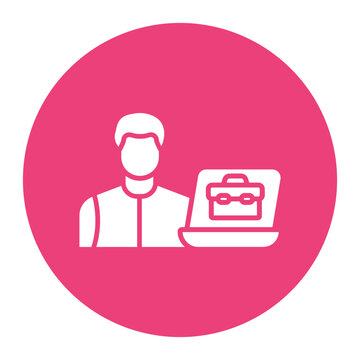 Micro Job vector icon. Can be used for Home Based Business iconset.