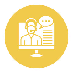 Virtual Assistant vector icon. Can be used for Home Based Business iconset.