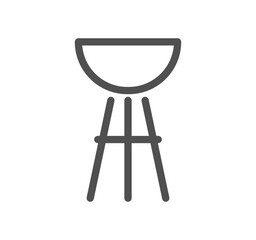 Grill related icon outline and linear vector.	
