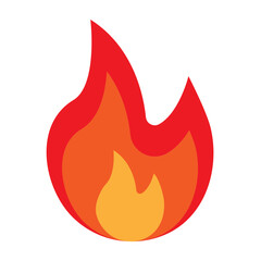 Flame Vector Flat Icon Design