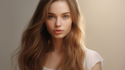Fototapeta premium Radiant Woman in Natural Light