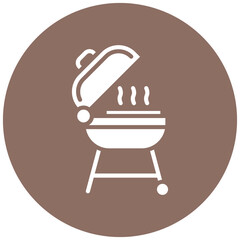 Grill vector icon. Can be used for Outdoor Fun iconset.