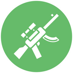 Hunting Rifle vector icon. Can be used for Outdoor Fun iconset.