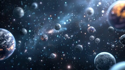 Fototapeta premium A Symphony of Planets in the Cosmic Dance