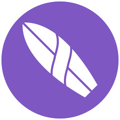 Surfboard vector icon. Can be used for Outdoor Fun iconset.