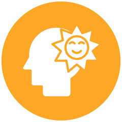 Optimism vector icon. Can be used for Personality Traits iconset.