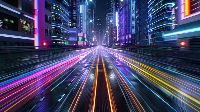 Neon City Night Drive