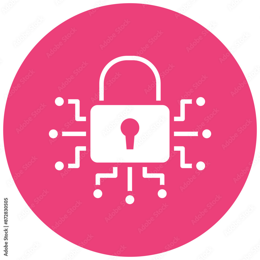 Wall mural Network Encryption vector icon. Can be used for Networking iconset.