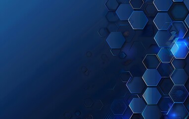 Futuristic Hexagon Blue Technology Background