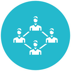 Socializing vector icon. Can be used for Networking iconset.