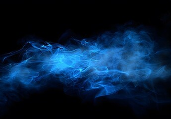 Obraz premium Abstract Blue Smoke Fog Wallpaper Background