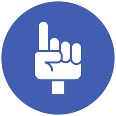 Foam Hand vector icon. Can be used for Rugby iconset.