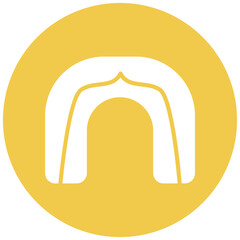 Mouth Guard vector icon. Can be used for Rugby iconset.