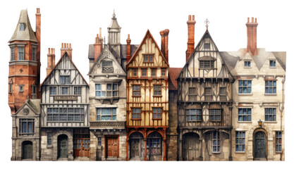 Naklejka premium PNG English architecture building house city.